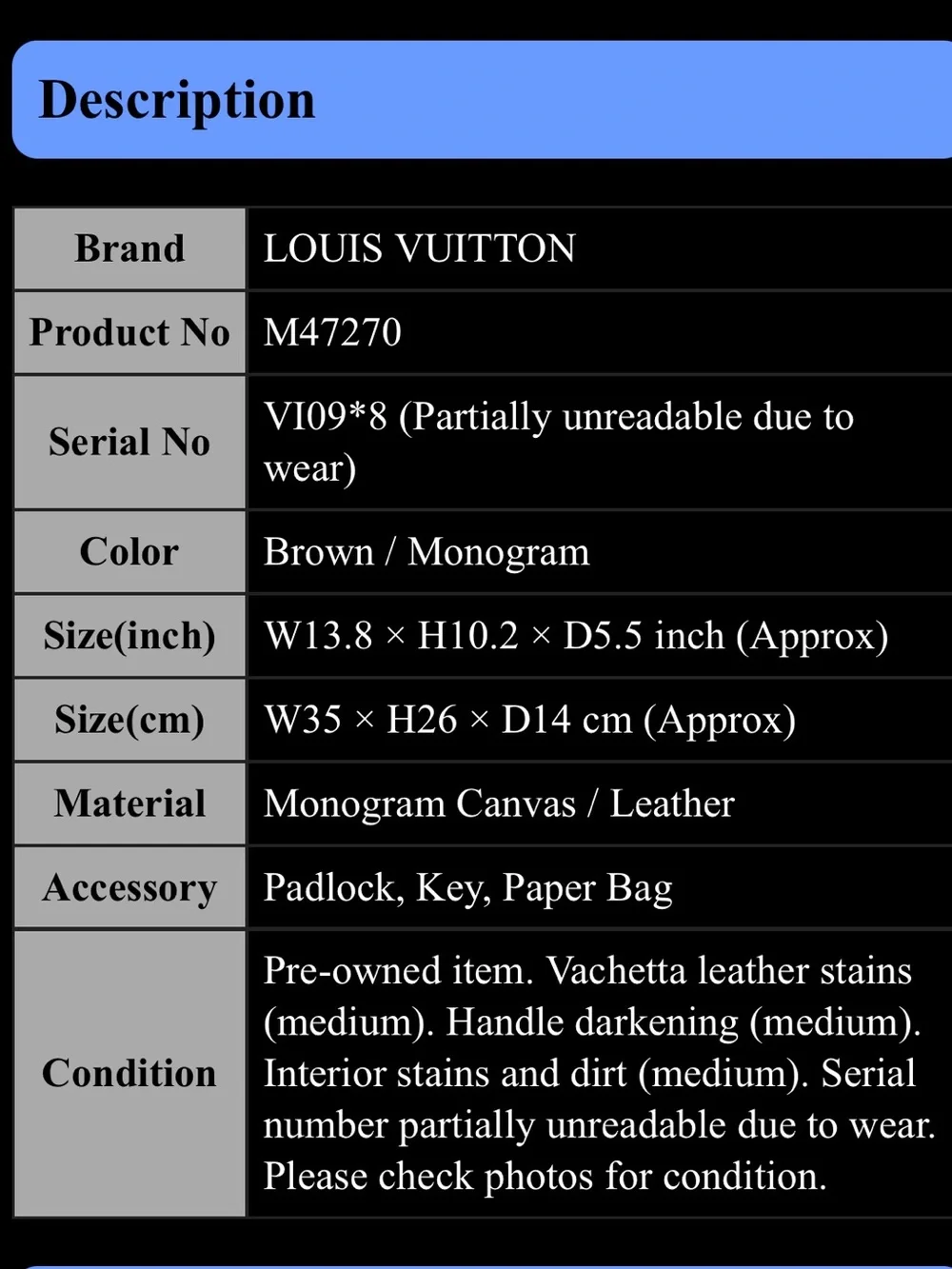 Louis Vuitton classic louis